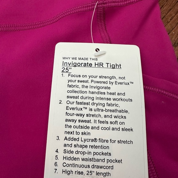 NWT Lululemon Invigorate High-Rise Tight 25" - Picture 10 of 11